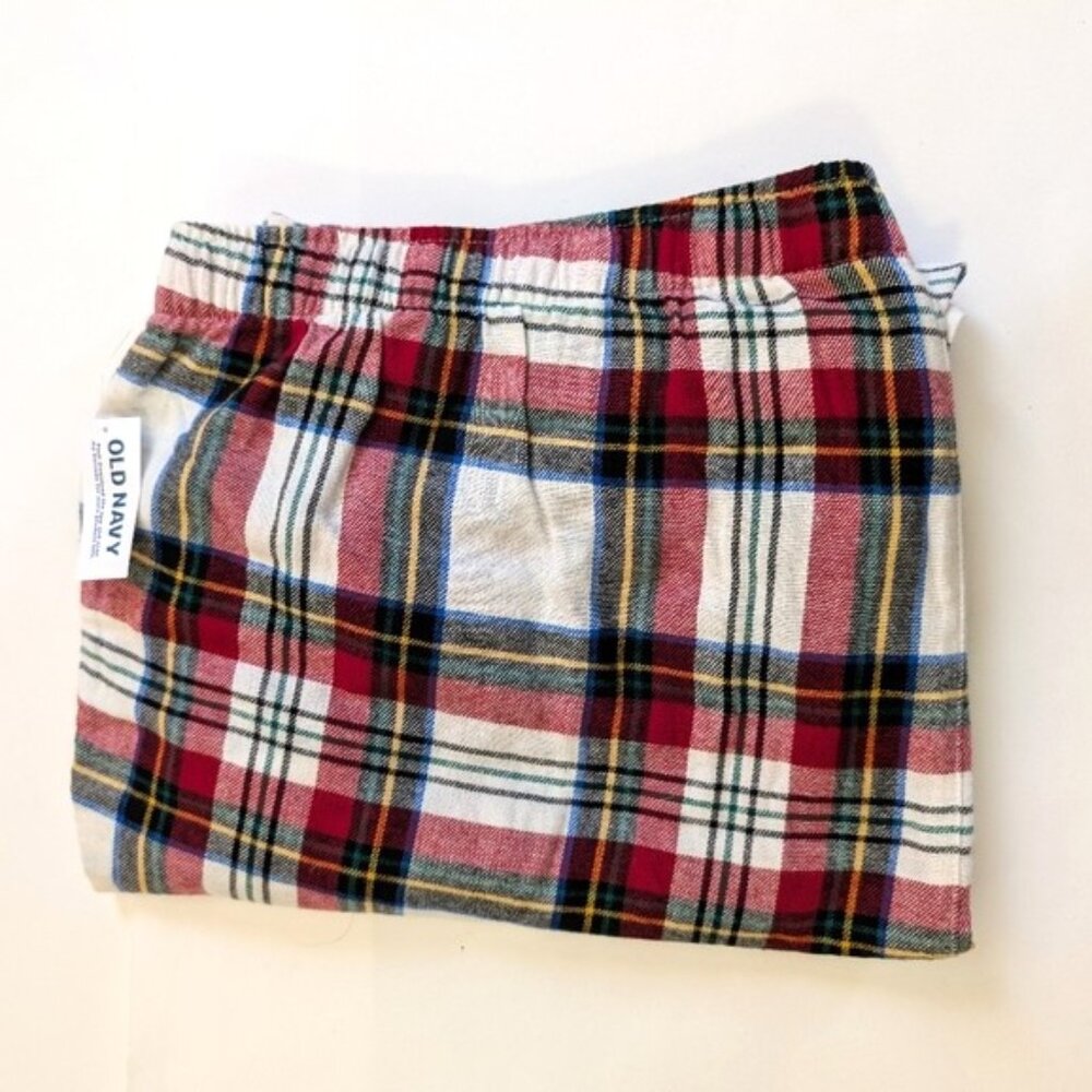 Old Navy Cotton Plaid‎ Pajama Pants Tapered Leg 2X